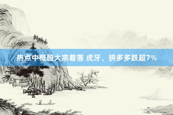 热点中概股大宗着落 虎牙、拼多多跌超7%