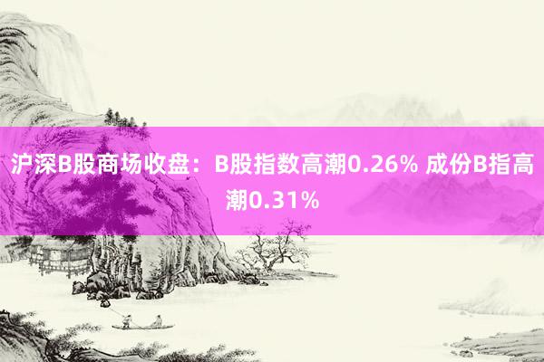 沪深B股商场收盘：B股指数高潮0.26% 成份B指高潮0.31%