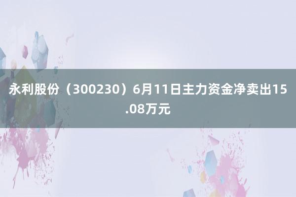 永利股份（300230）6月11日主力资金净卖出15.08万元