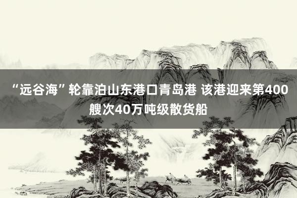 “远谷海”轮靠泊山东港口青岛港 该港迎来第400艘次40万吨级散货船