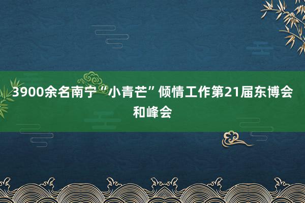 3900余名南宁“小青芒”倾情工作第21届东博会和峰会